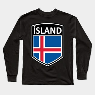 Flag Shield - Island Long Sleeve T-Shirt